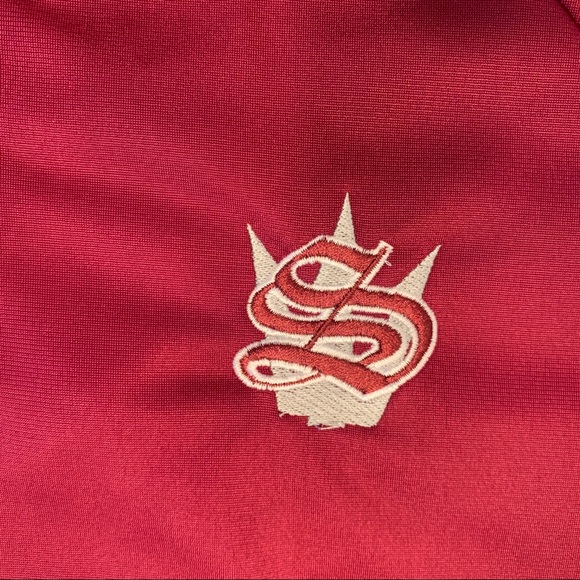 Augusta Sportswear Red 1/4 Zip Athletic Pullover Sweatshirt Men’s Medium - Picture 5 of 14